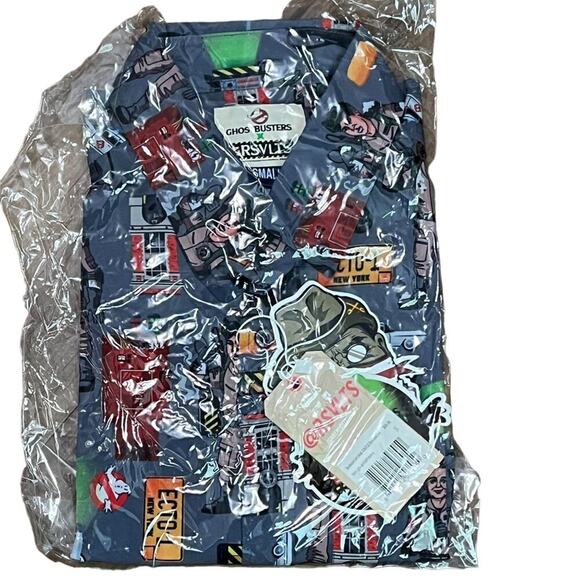 Ghostbusters “AIN’T AFRAID” Kunuflex Short Sleeve Shirt Mens Small - Picture 2 of 3